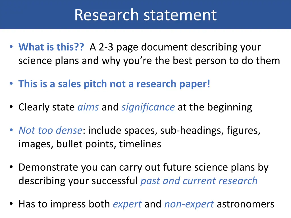 research statement
