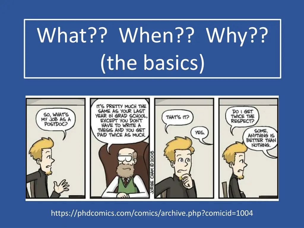 what when why the basics