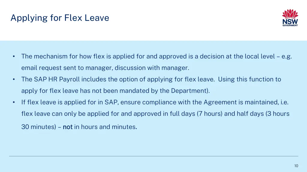 applying for flex leave