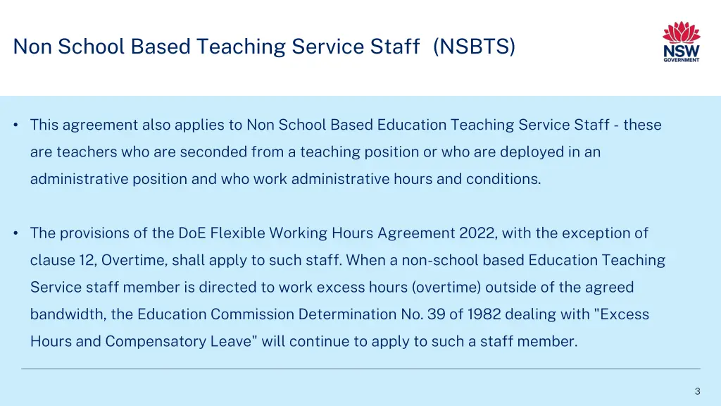 non school based teaching service staff nsbts