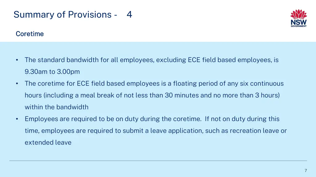 summary of provisions 4