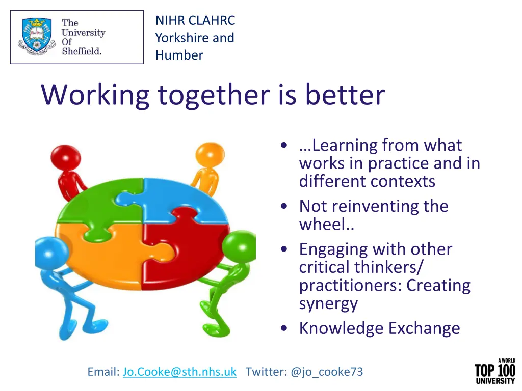 nihr clahrc yorkshire and humber 2