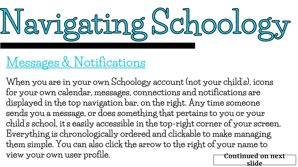 navigating schoology 1