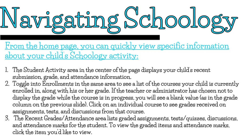 navigating schoology 3