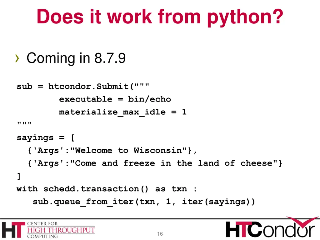 does it work from python
