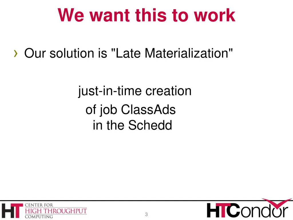 we want this to work