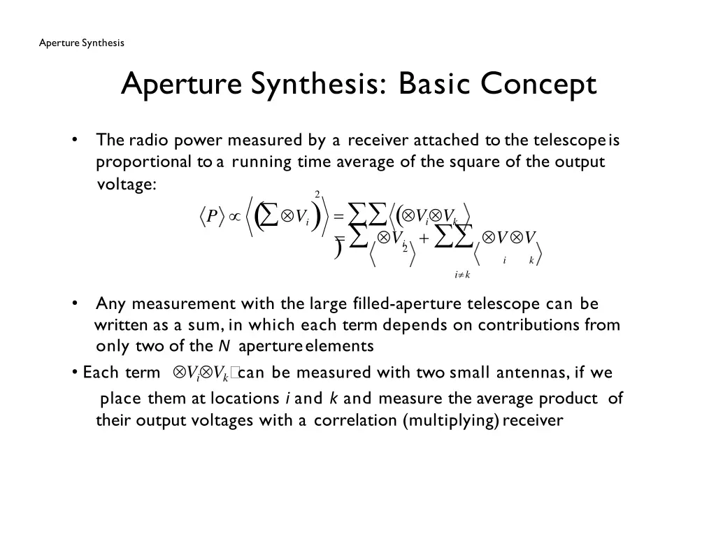 aperture synthesis 1