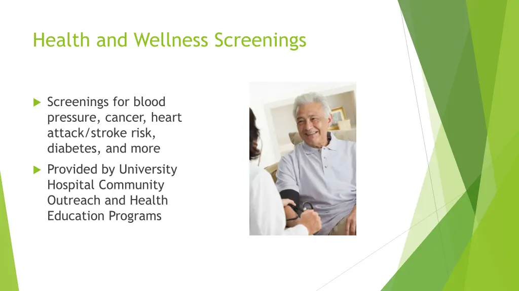 health and wellness screenings