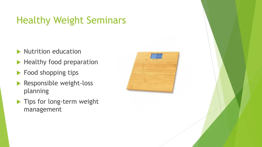 healthy weight seminars