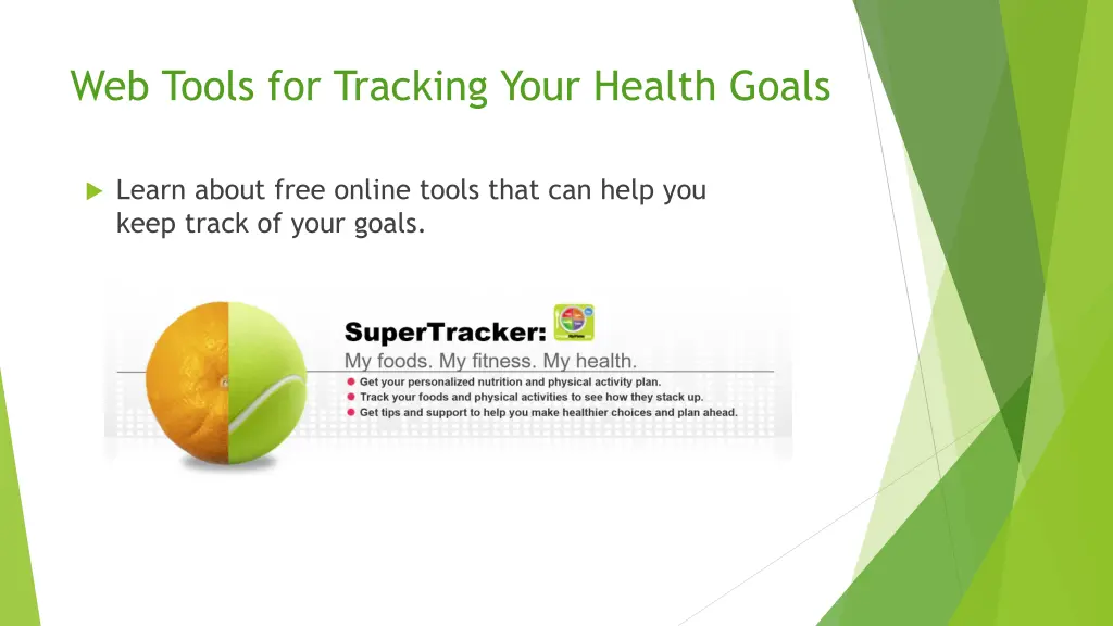 web tools for tracking your health goals