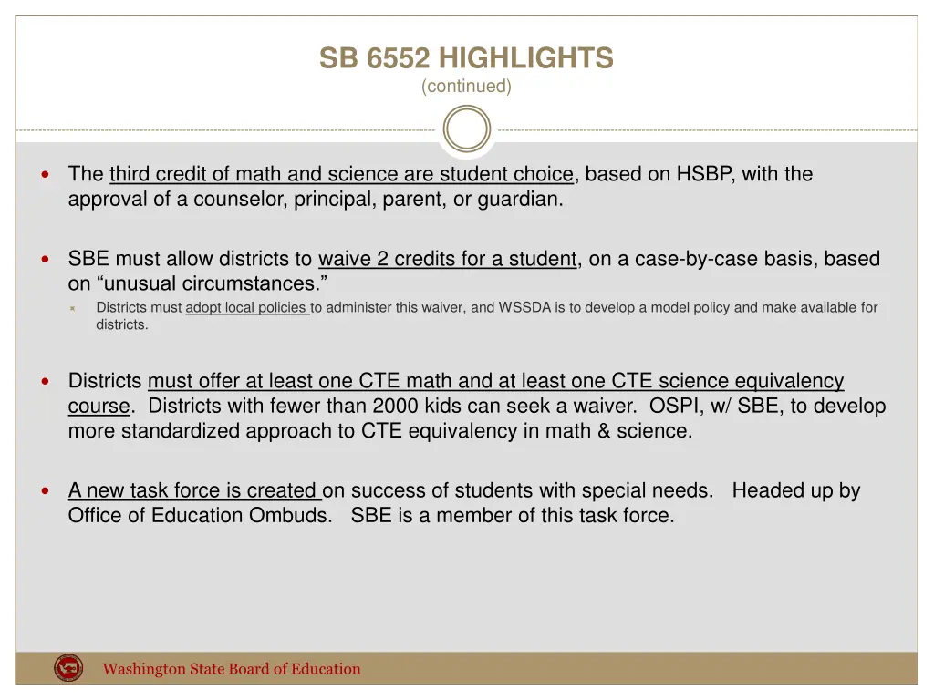 sb 6552 highlights continued