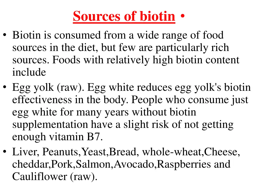 sources of biotin