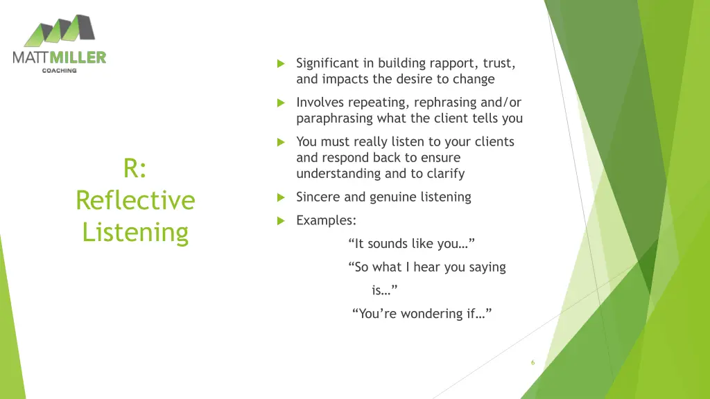 significant in building rapport trust and impacts