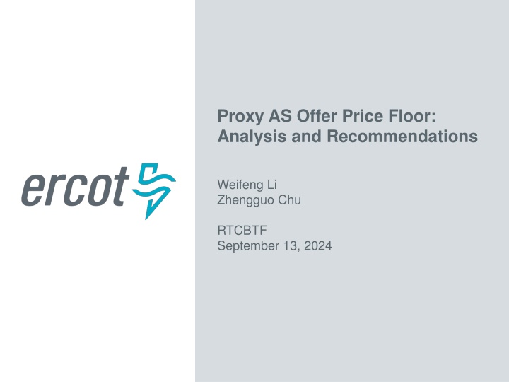 proxy as offer price floor analysis
