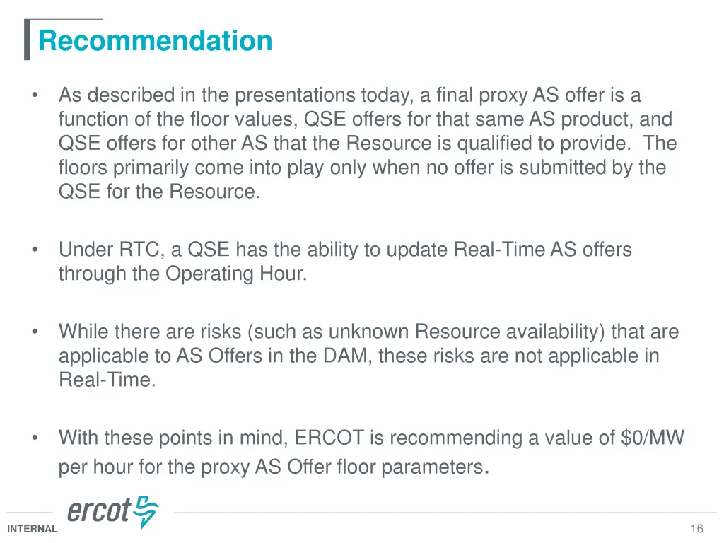 recommendation