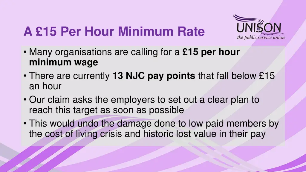 a 15 per hour minimum rate
