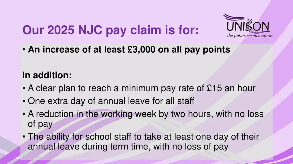 our 2025 njc pay claim is for
