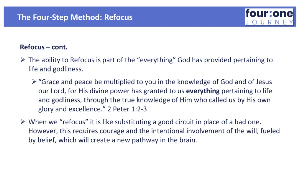 the four step method refocus 1