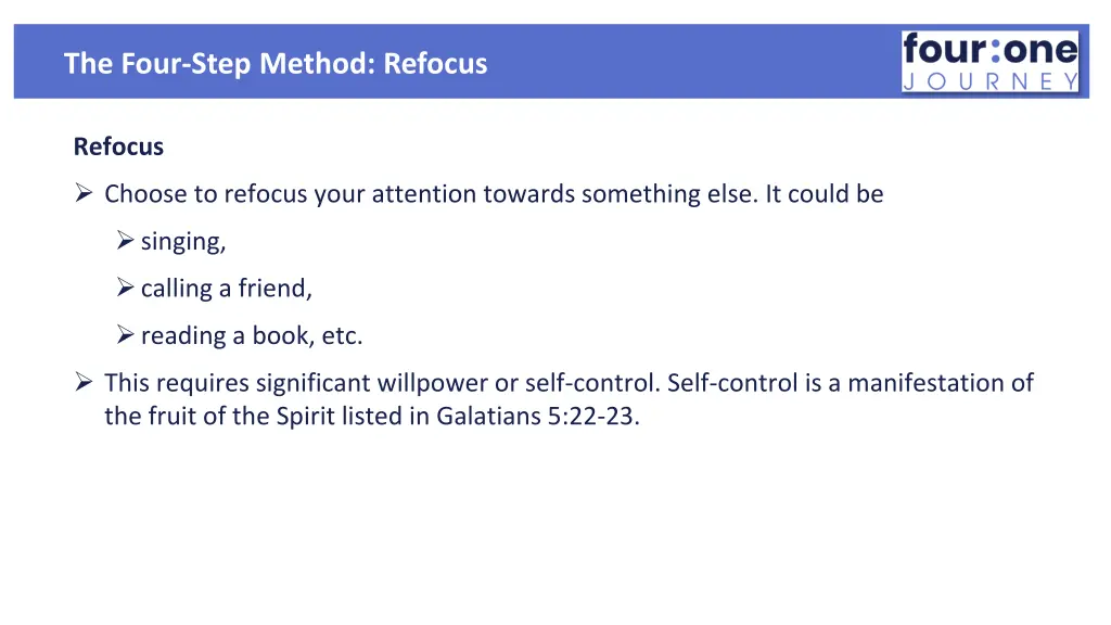 the four step method refocus