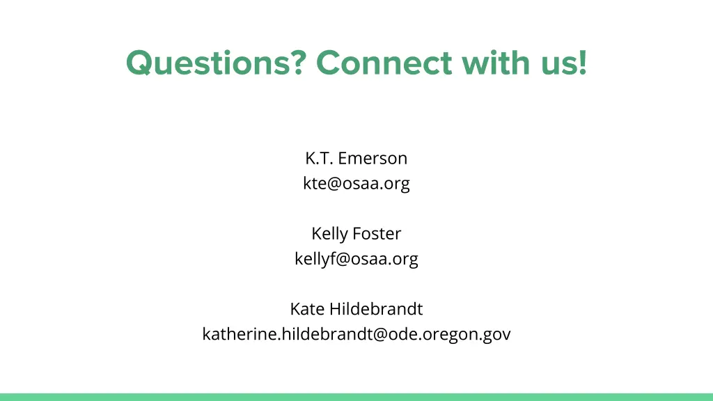 questions connect with us