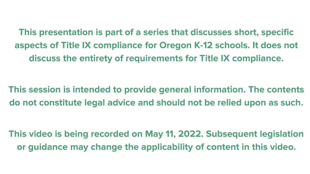 this presentation is part of a series that