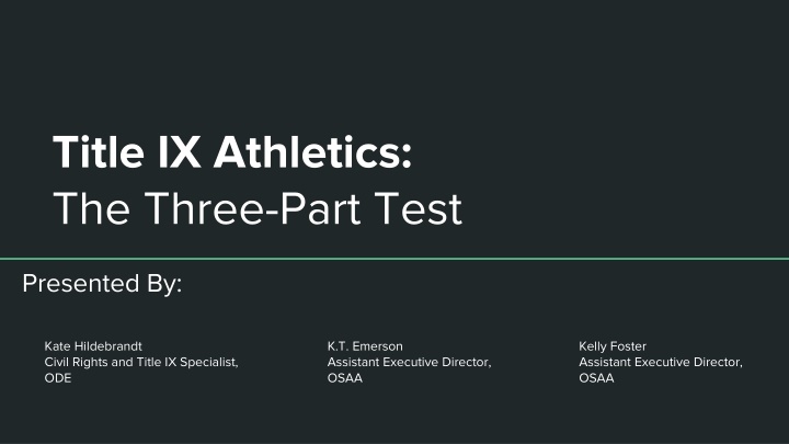 title ix athletics the three part test