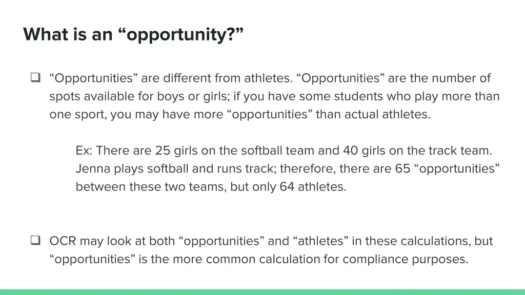 what is an opportunity