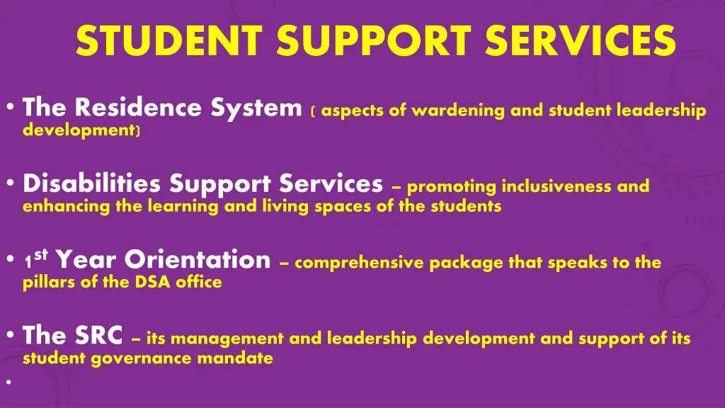 student support services