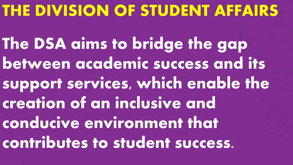 the division of student affairs
