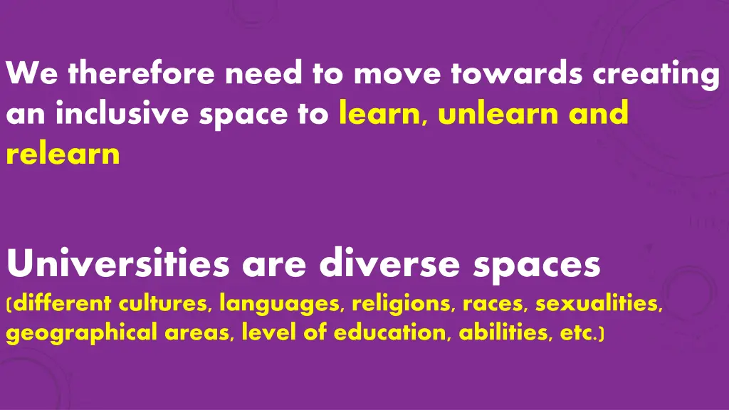 we therefore need to move towards creating