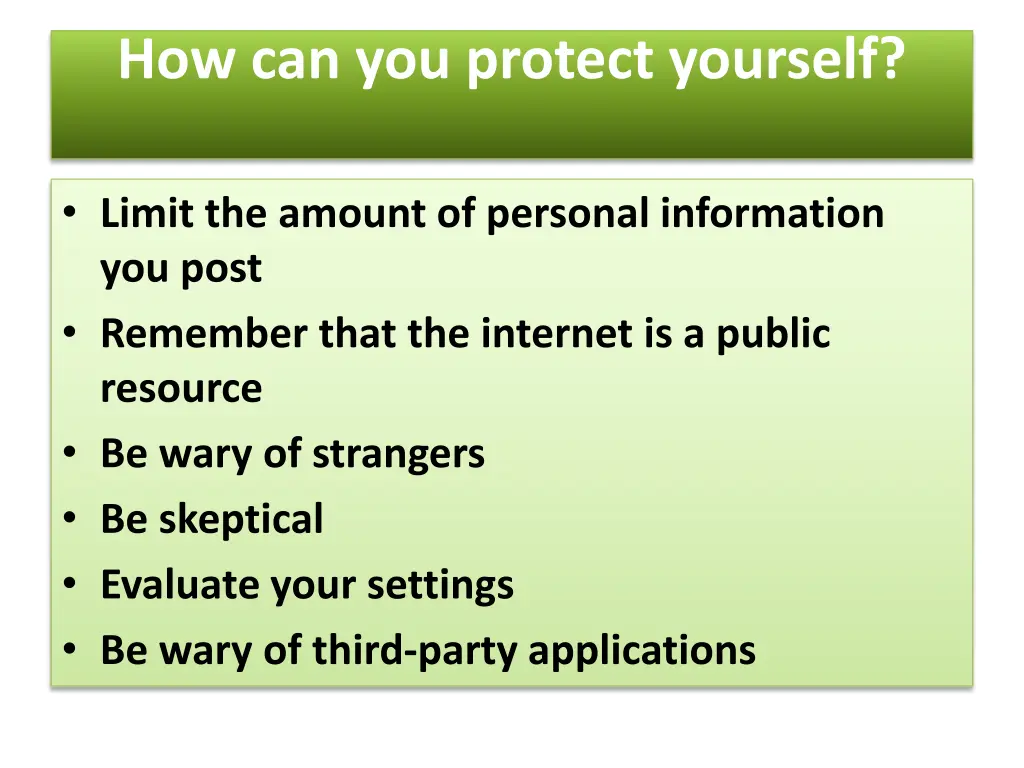 how can you protect yourself