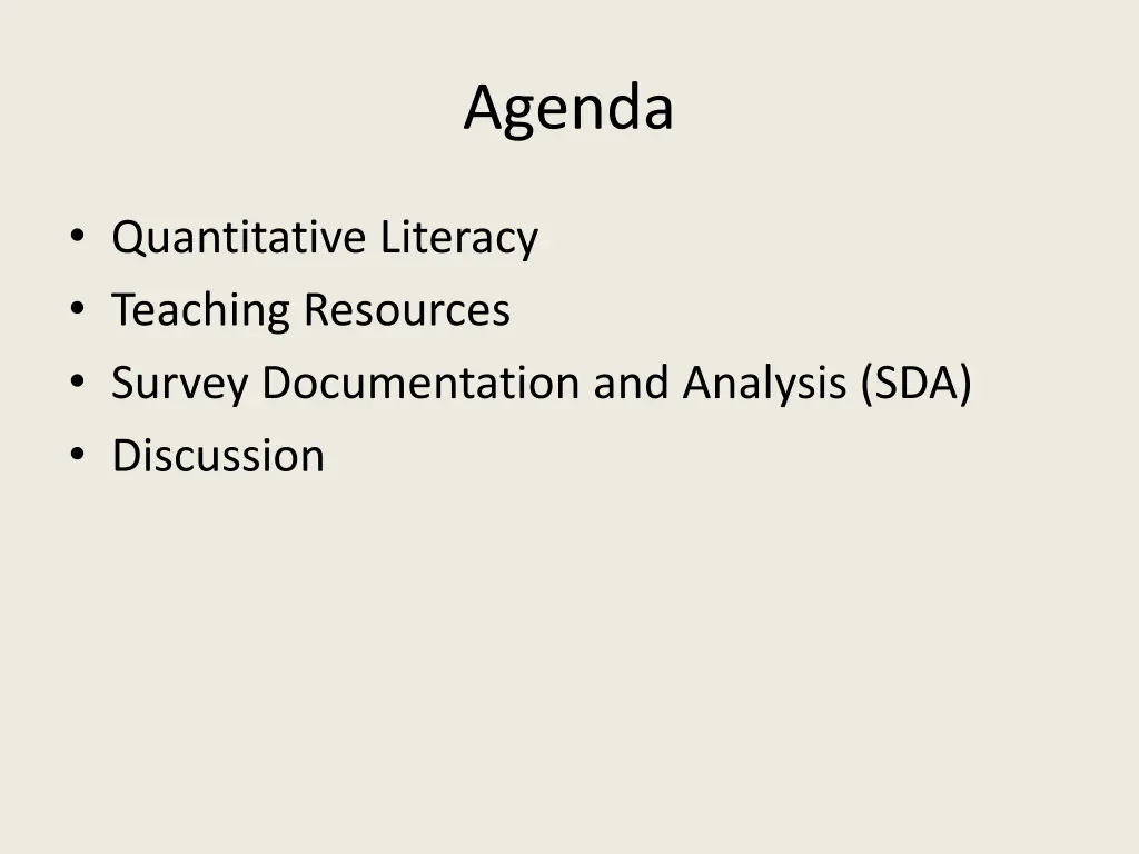 agenda