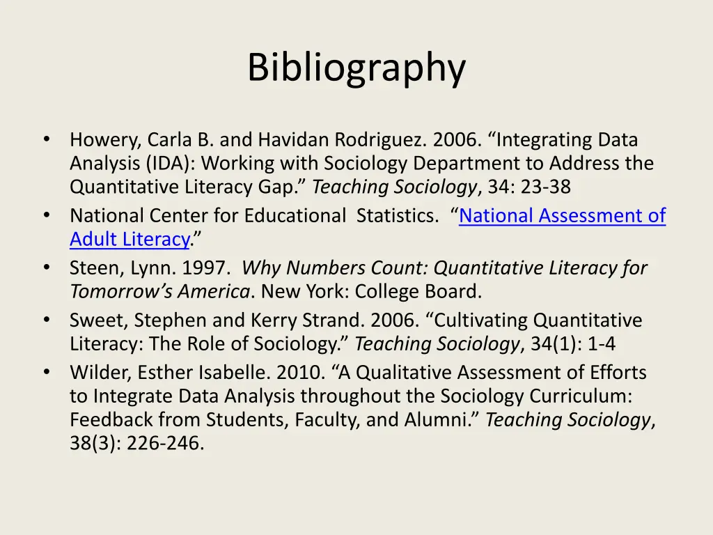 bibliography