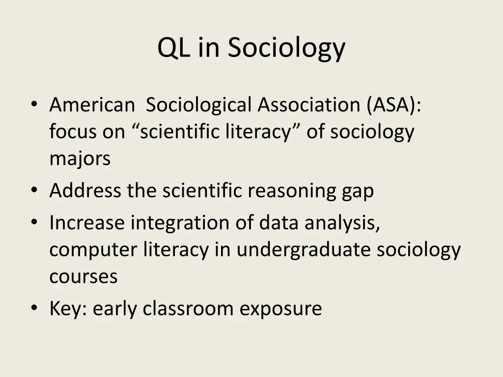 ql in sociology
