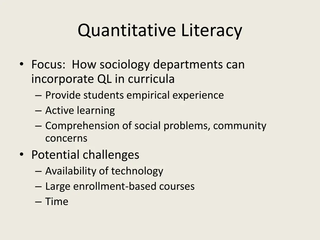 quantitative literacy 1