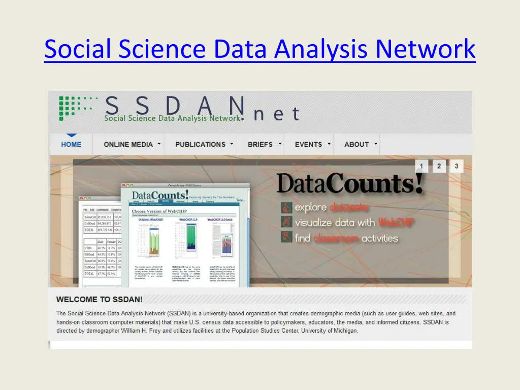 social science data analysis network