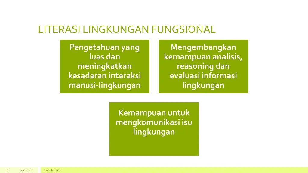 literasi lingkungan fungsional