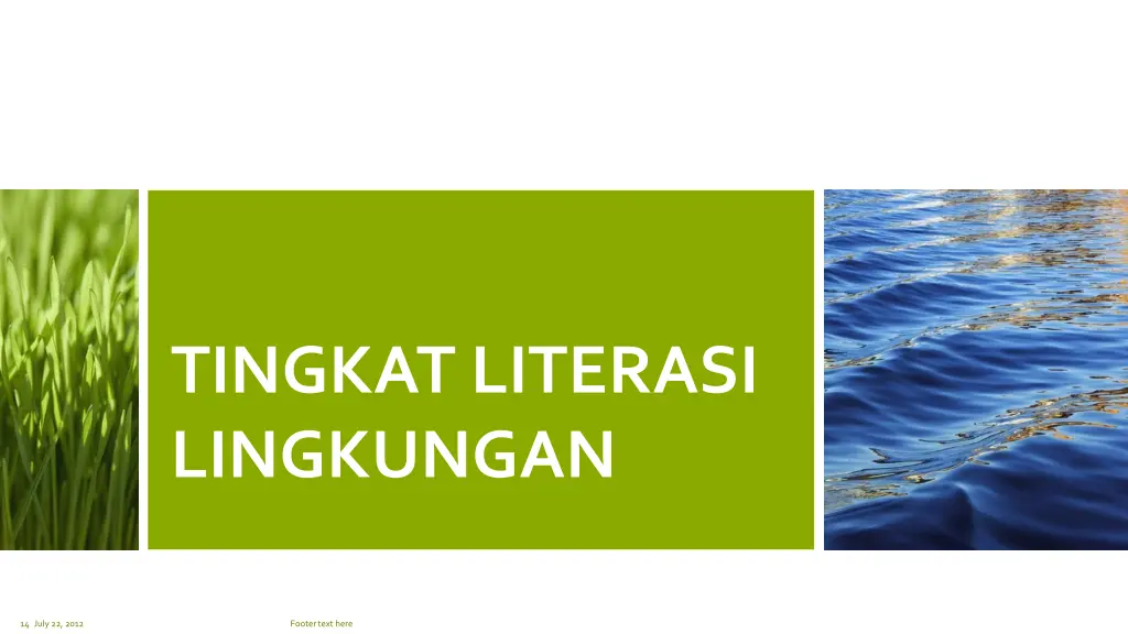 tingkat literasi lingkungan