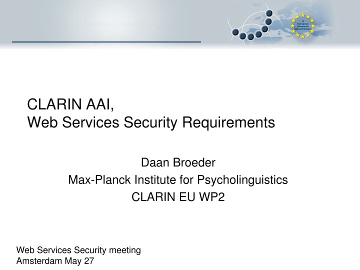 clarin aai web services security requirements