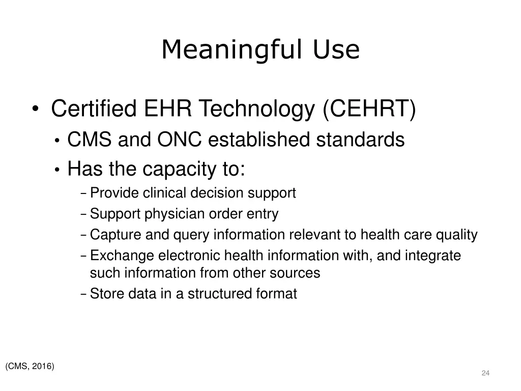 meaningful use