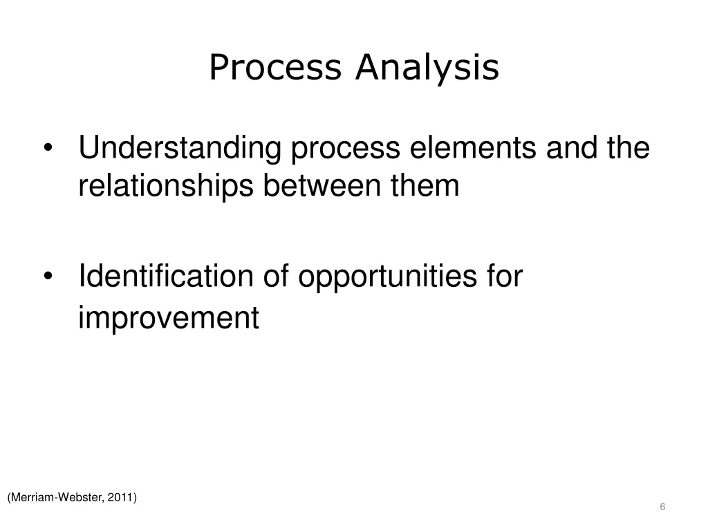 process analysis