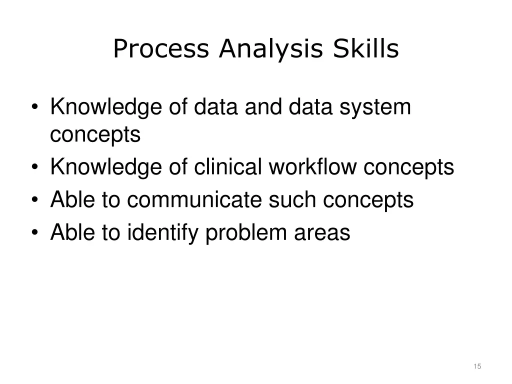 process analysis skills