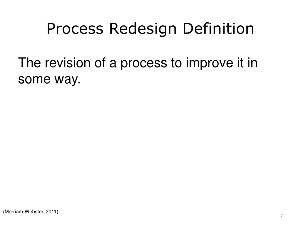 process redesign definition