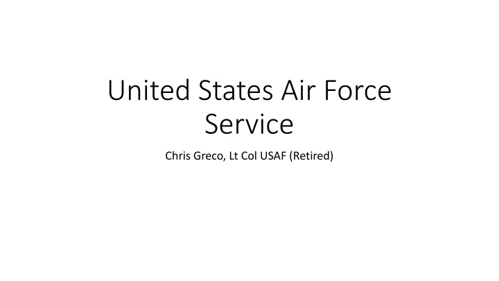 united states air force service