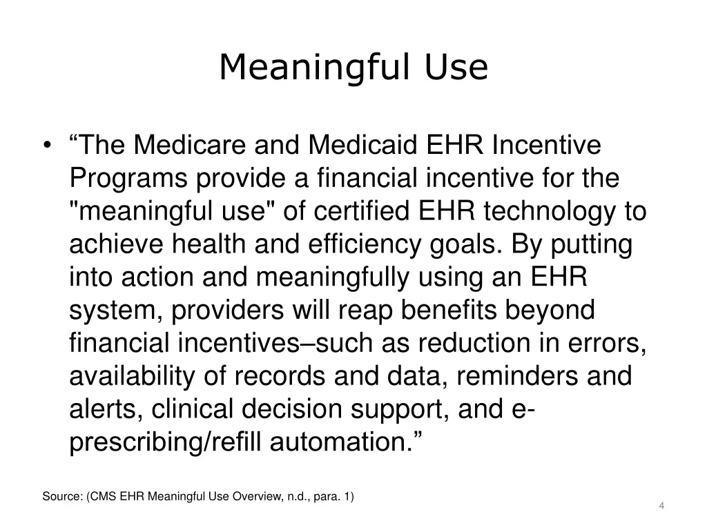 meaningful use