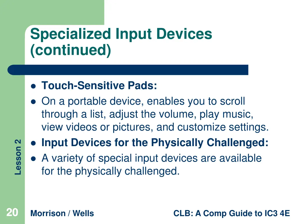specialized input devices continued 6