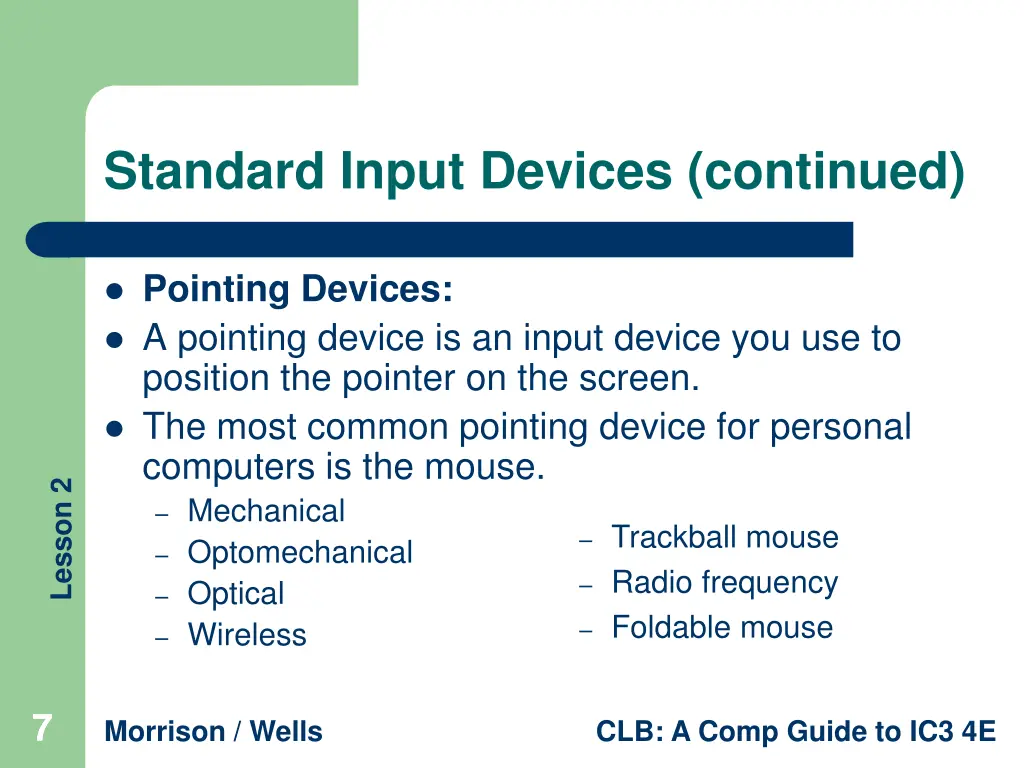 standard input devices continued 1