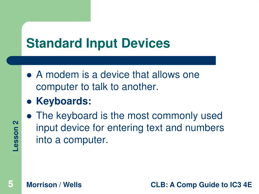 standard input devices