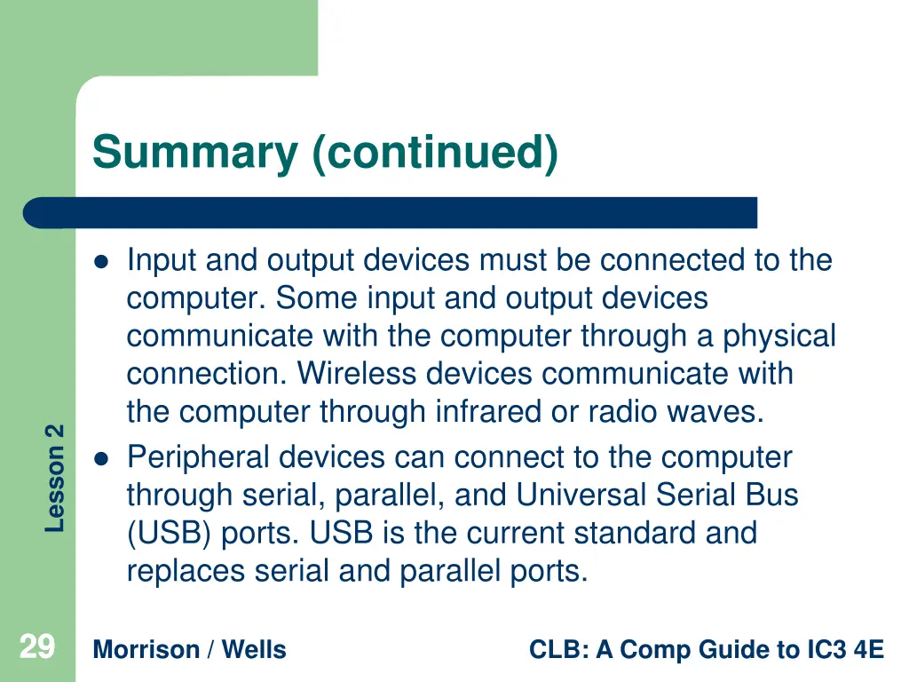 summary continued 1