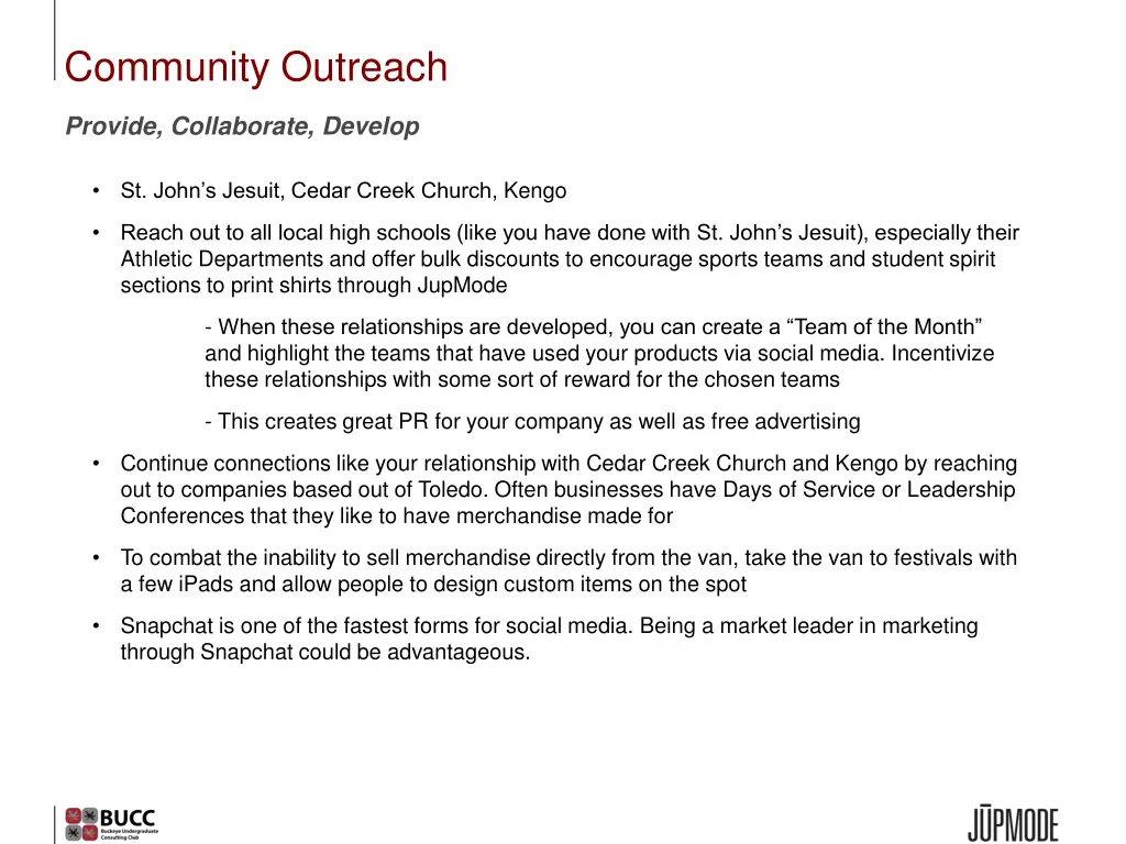 community outreach